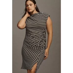 NEW Anthropologie Mock Neck Ribbed Knit Dress